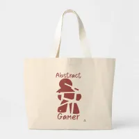 Abstract Gamer Fun Broken Meeple Cool Art Large Tote Bag