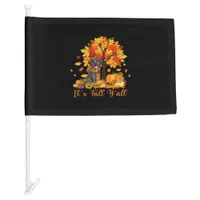 It’s Fall Y’all Halloween Autumn Retro Graphic Car Flag