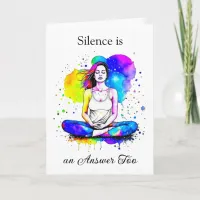 Silence is an Answer too | Meditation Inspiration  Card