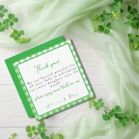 Green Labor & Delivery NICU Hospital  Thank You Card