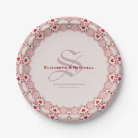 Sweet Love Hearts Lace Wedding Keepsake Plate