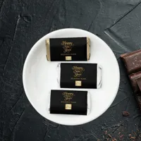 Happy New Year black gold business logo Hershey's Miniatures
