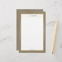 Trendy Gold Texture Logo Stationery