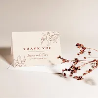 Boho Floral Wedding Thank You Card