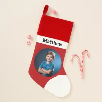 Personalized Photo Name Colorful Gift Christmas Stocking