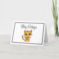 Big Hugs | Cute Orange Cat | Friendship Card