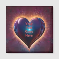 "Love's Radiance: You Light Up My Heart" Fridge Magnet