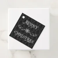 Christmas Elegant, Victorian Damask Personalized Favor Tags