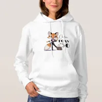 50th Birthday | Foxy At 50 White Ladies Hoodie