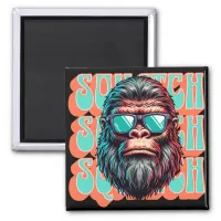 Vintage Squatch Retro Style Comic Pop Art Magnet