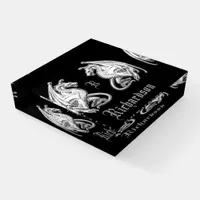 Personalized Winged Dragons Paperweight