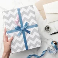 Light Grey and White Chevron Wrapping Paper