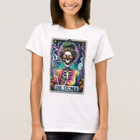 Funny Skeleton The Stoner Tarot  T-Shirt