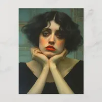 A Sad Woman Postcard