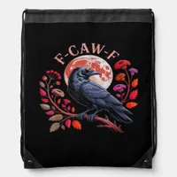 Crow Raven Funny F-Caw-F Oversized Vintage Graphic Drawstring Bag