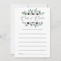 Eucalyptus Anemone Geometric Baby Shower Advice Card