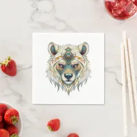 Native American Spiritual Wolf Napkins