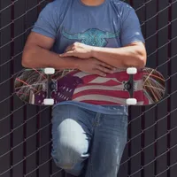 American Flag and Fireworks Skateboard Deck