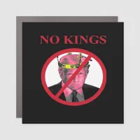 No Kings Anti Creative Graphic Style Car Magnet