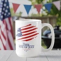 Grunge American Flag Happy 4th July ID1104 Coffee Mug