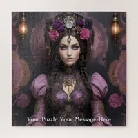 Gothic Butterfly Empress Mauve Splendor Jigsaw Puzzle