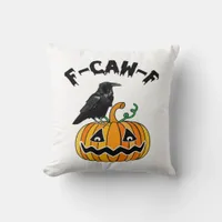 Funny Gothic Crow Humor F-Caw-F Essential Throw Pillow