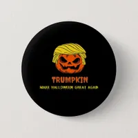 Trumpkin Make Halloween Great Again Short Funny Ha Button