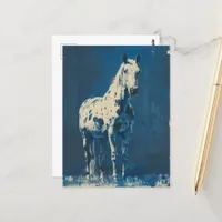 cyanotype Appaloosa horse Postcard