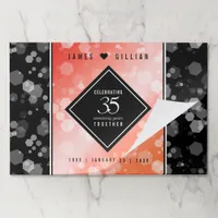 Elegant 35th Coral Wedding Anniversary Celebration Paper Pad