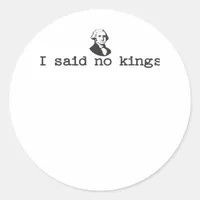 No Kings In America Bold Casual Classic Round Sticker