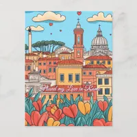 Found my Love in Rome Valentine's Day Postcard