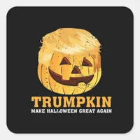 Funny  Pumpkin Trumpkin Halloween  Square Sticker