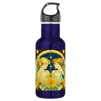 Horoscope Sign Gemini Twins Ethereal Art Stainless Steel Water Bottle