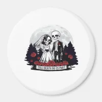 Horror Valentines Day Skeleton Couple Till Death D Magnet
