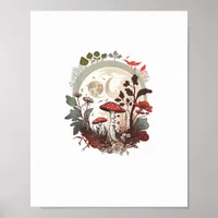 Aesthetic Goblincore And Cottagecore Mushroom Sere Poster