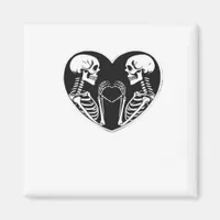 Skeleton Heart Hands Sign Halloween Costume Retro  Magnet