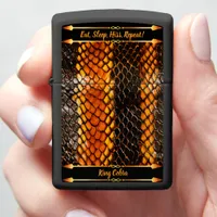 Snakeskin create intricate patterns zippo lighter