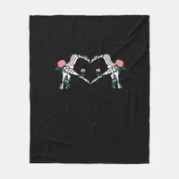 Never Wilts – Skeleton Hands Roses  Fleece Blanket