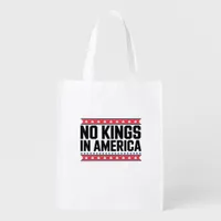 No Kings In America USA Minimal Clean Grocery Bag