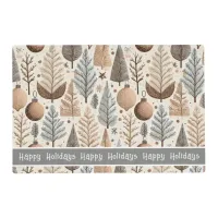 Earth Tones Christmas Pattern#25 ID1009 Placemat