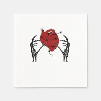 Heart And Hands - Skeleton Heart Hands  Napkins