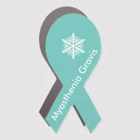 Myasthenia gravis MG Awareness Ribbon Teal Car Magnet