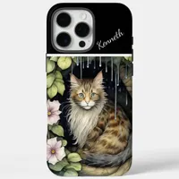 Whiskered Wonder in the Rain iPhone 16 Pro Max Case