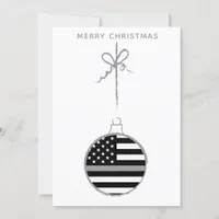 Thin Gray Line Christmas Correctional Officer Holiday Card