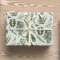 Forest Undergrowth Moss & Sage Green Wrapping Paper Sheets