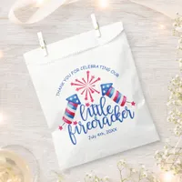 Little Firecracker 4th July First Birthday Party Favor Bag