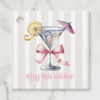 Tini Bit Older Martini Birthday Party Favor Tags