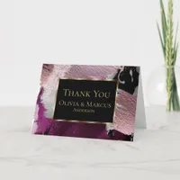 Thank You | Modern Stunning Black Gold Plum