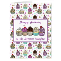 Jumbo-Sized Happy Birthday to My Sweet Daughter   Card