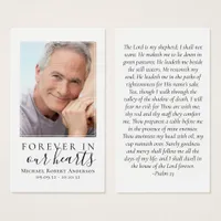 Forever in Our Hearts Memorial Card